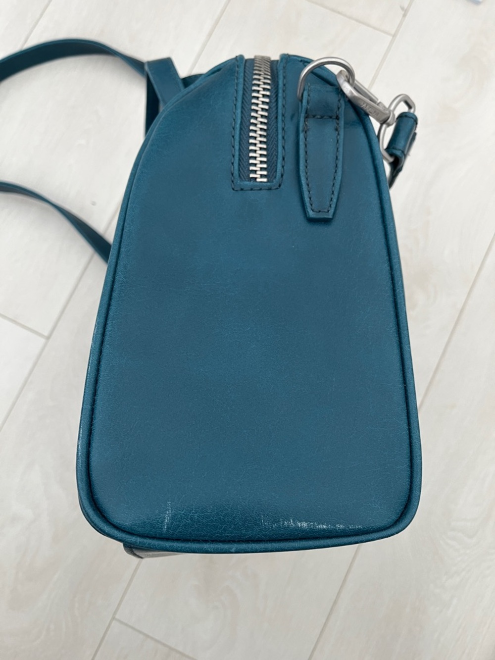 Matt and Nat Teal Vegan Handbag/Crossbody bowling bag - Picture 6 of 6